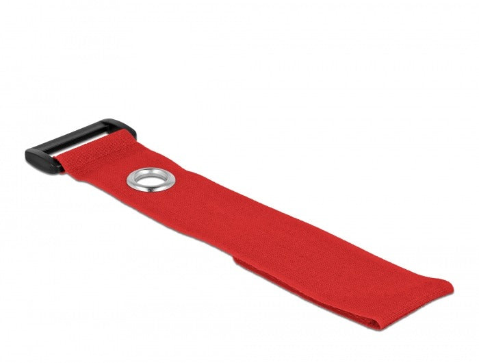 DeLOCK Klettkabelbinder, 38 mm × 0,28 m, Rot, 3 Stück