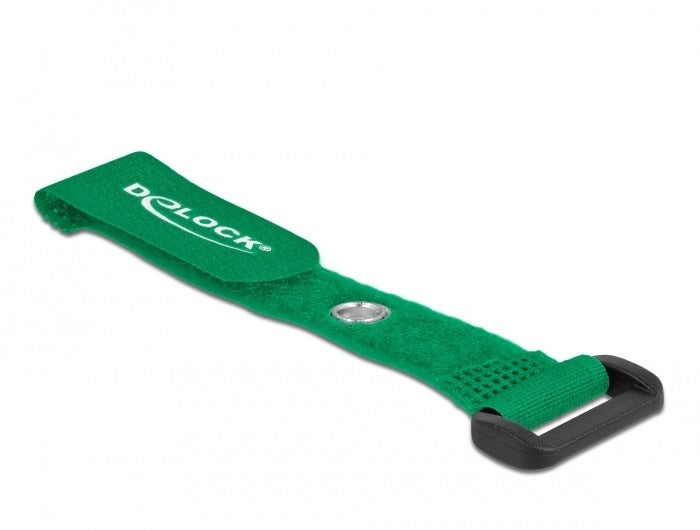 DeLOCK Klettkabelbinder, 20×150 mm, 5er-Pack – Grün