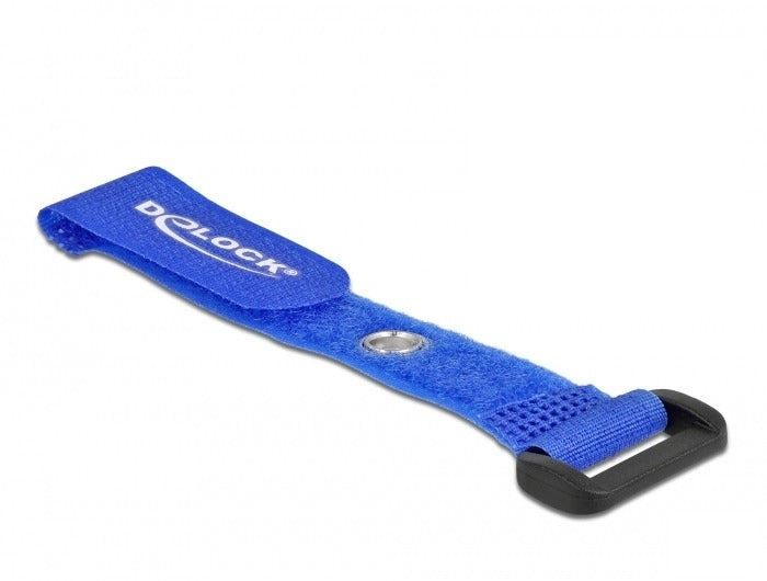 DeLOCK Klettkabelbinder, 20×150 mm, 5er-Pack – Blau