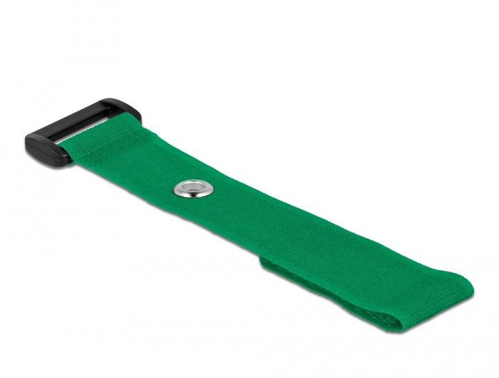 DeLOCK Klettkabelbinder, 190×25 mm, 5er-Pack – Grün