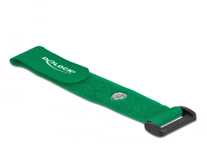 DeLOCK Klettkabelbinder, 190×25 mm, 5er-Pack – Grün