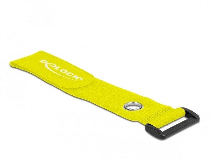 DeLOCK Klettkabelbinder, 280×38 mm, 3er-Pack, Gelb