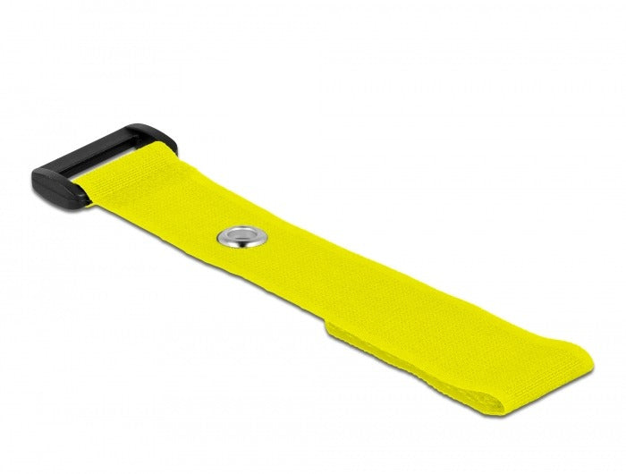 DeLOCK Klettkabelbinder, 25 mm × 0,19 m, Gelb, 5 Stück