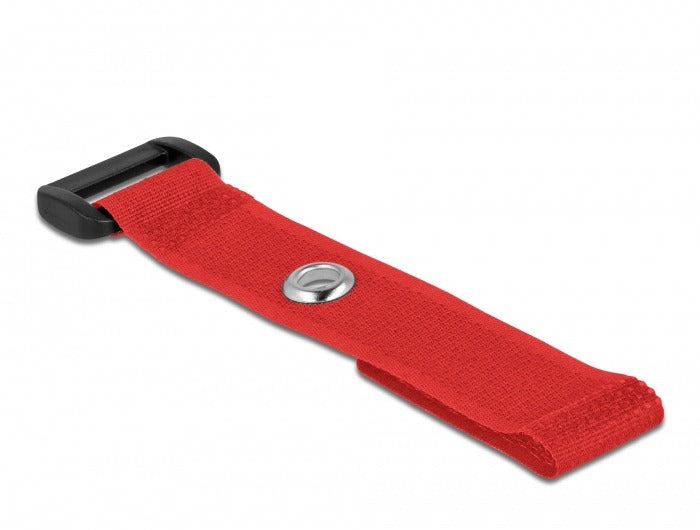 DeLOCK Klettkabelbinder, 150 mm, 20 mm, 5er-Pack – Rot