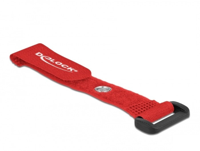 DeLOCK Klettkabelbinder, 150 mm, 20 mm, 5er-Pack – Rot