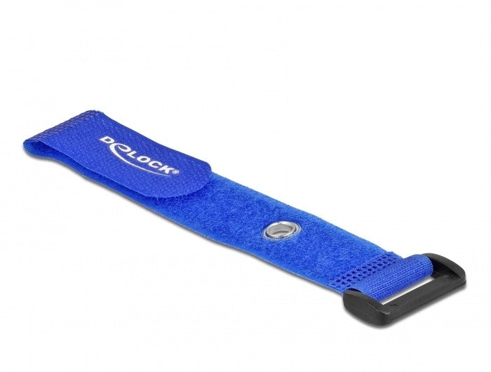 DeLOCK Klettkabelbinder 190×25 mm, 5er-Pack – Blau