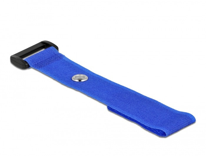 DeLOCK Klettkabelbinder 190×25 mm, 5er-Pack – Blau