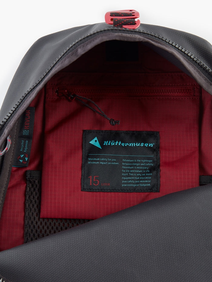 Klättermusen Sportrucksack Bure – Kevlar/Polyamid – Schwarz, 280 × 460 × 150 mm