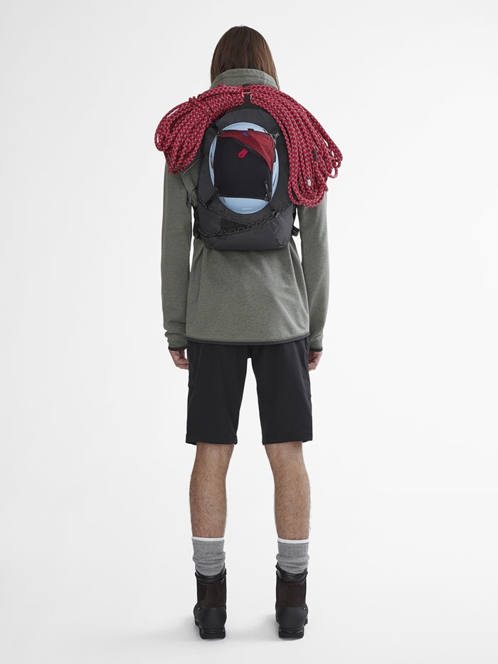 Klättermusen Sportrucksack Bure – 20 l, mit Hydratationsfach, belüftet – Schwarz, 280 × 480 × 165 mm