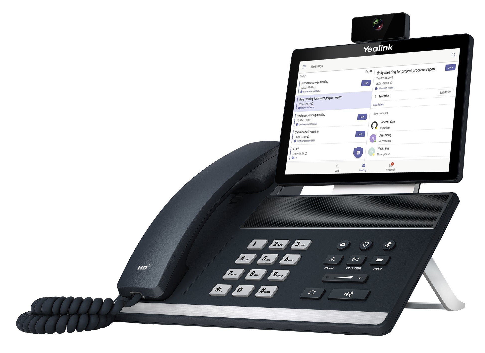 Yealink VP59 – WLAN-Telefon für Microsoft Teams, WLAN, PoE, Schwarz