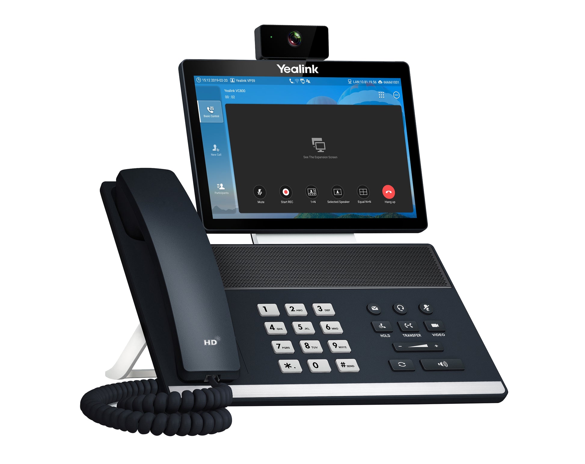 Yealink VP59 – WLAN-Telefon für Microsoft Teams, WLAN, PoE, Schwarz