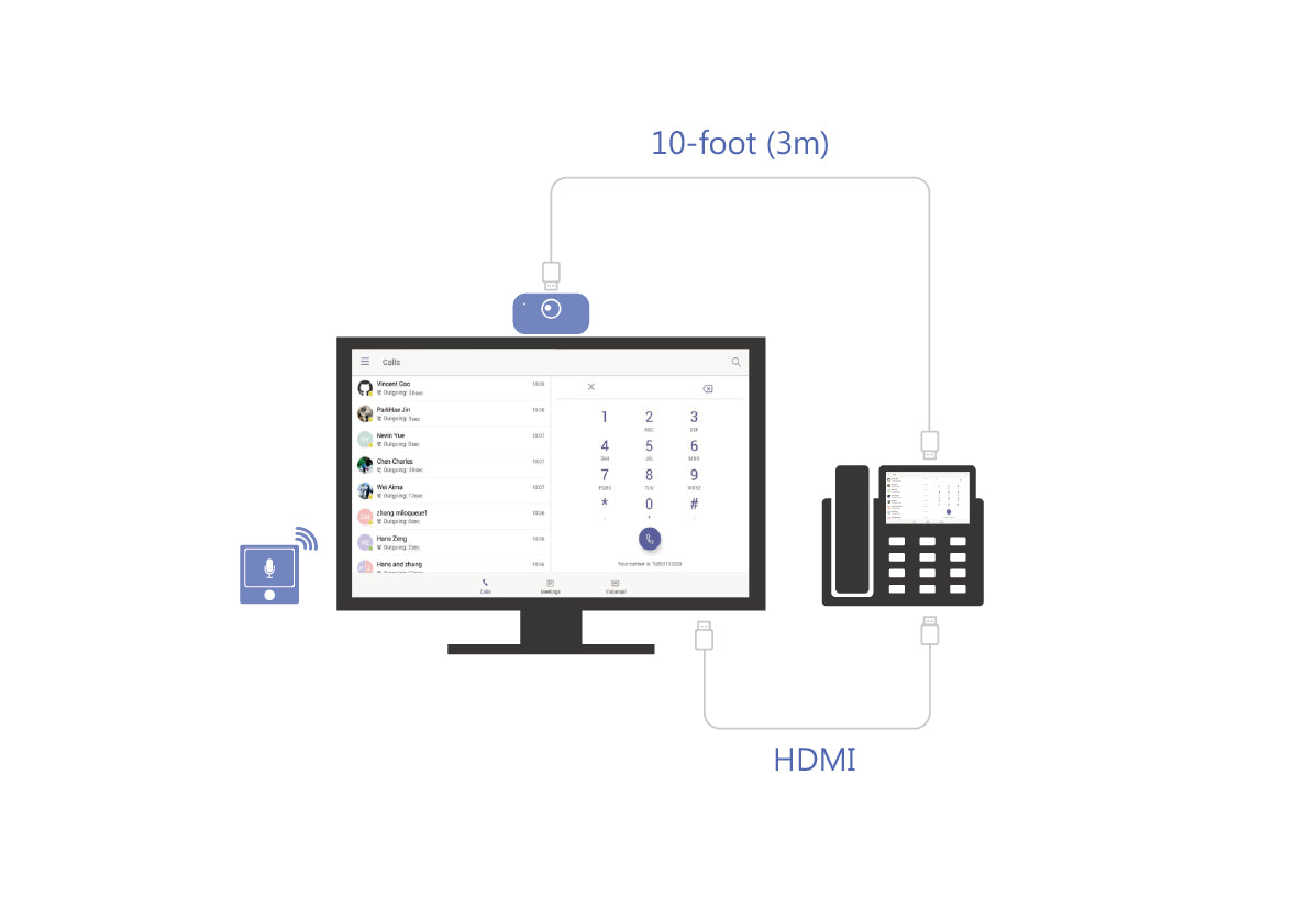 Yealink VP59 – WLAN-Telefon für Microsoft Teams, WLAN, PoE, Schwarz