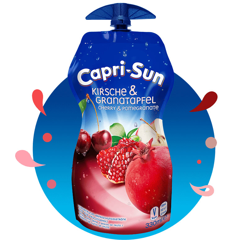 Capri Sun Capri-Sun – Fruchtsaftgetränk Kirsche & Granatapfel (Beutel) – 15 × 3,3 dl