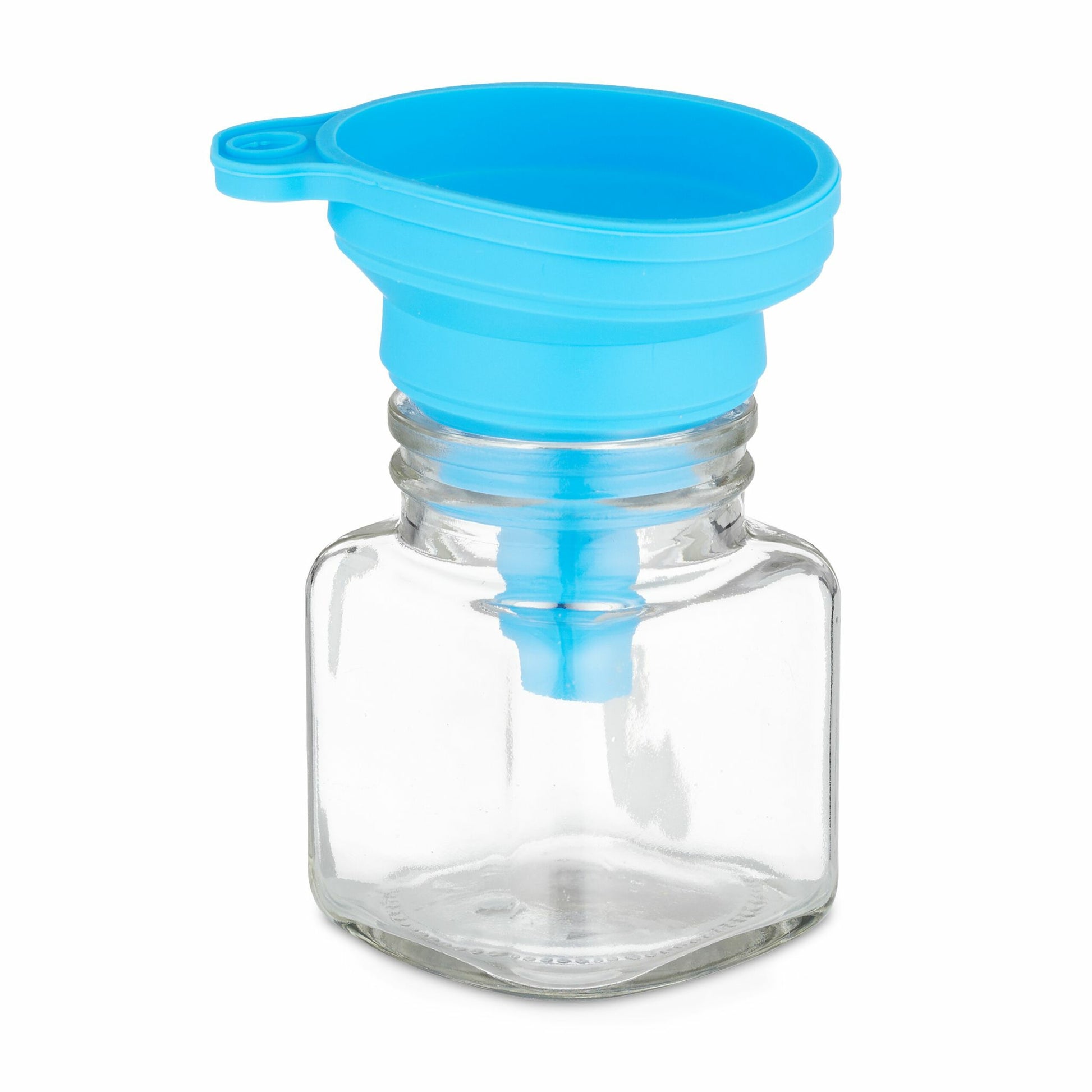 Relaxdays Gewürzglas 100 ml, Ø 5 × 7 cm, Glas/Kork/Silikon, 20 Stk., transparent
