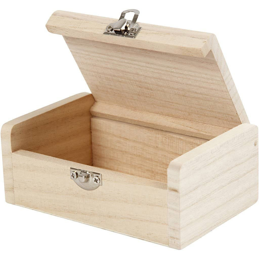 Creativ Company Truhe – Holz – Braun – 75 × 45 × 115 mm