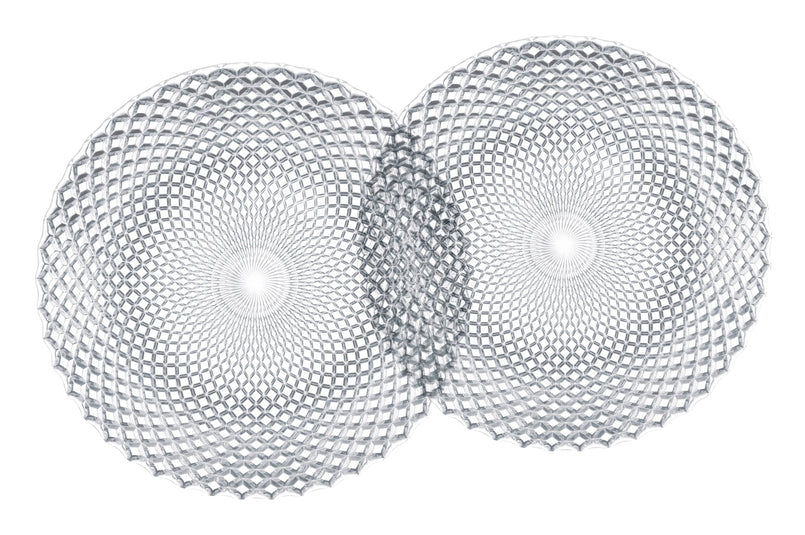 Nachtmann Rumba Platzteller – 2er Set, Ø 32 cm, H 2,2 cm, Kristallglas, Transparent, spülmaschinenfest