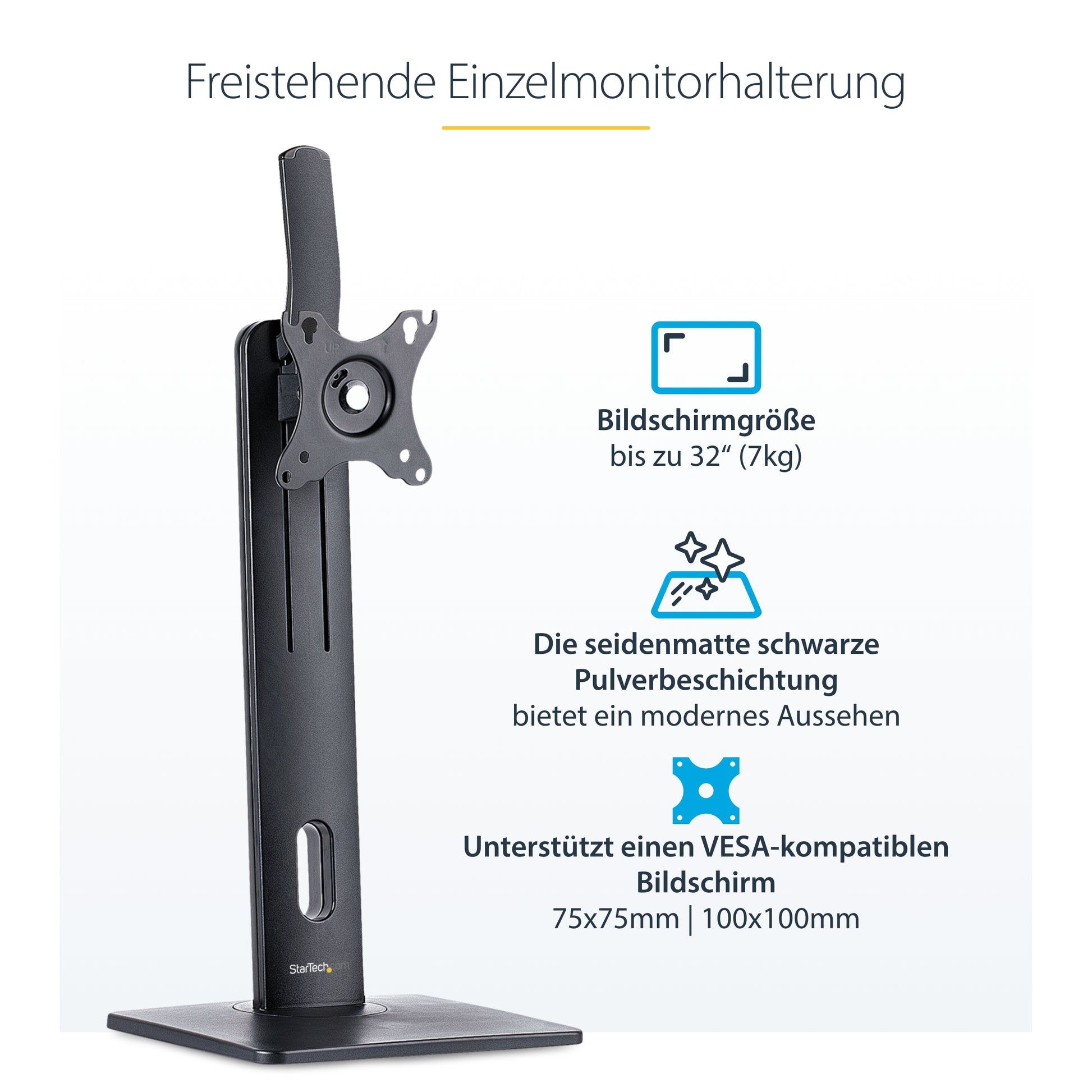 StarTech.com Monitorhalterung, 1 Monitor, Standfuss