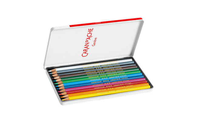 Caran d-Ache Caran d'Ache Buntstifte Swisscolor – 12 Farben, im Metalletui, Ø 2,8 mm, FSC