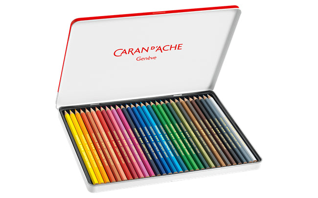 Caran d-Ache Caran d'Ache Buntstifte Swisscolor – 30 Farben, im Metalletui, Ø 2,8 mm, FSC