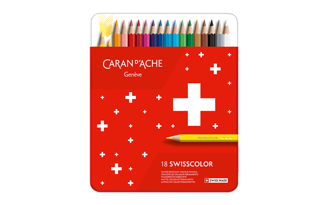 Caran d-Ache Caran d'Ache Buntstifte – 18 Farben, im Metalletui, Ø 2,8 mm, FSC