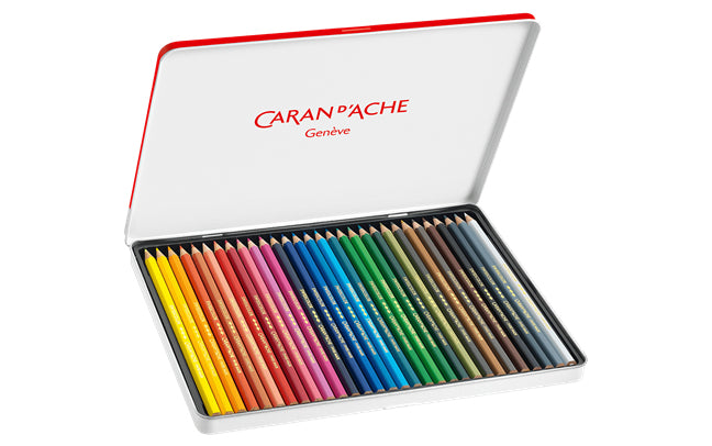 Caran d-Ache Caran d'Ache Buntstift Swisscolor 1285.73, mehrfarbig, 30er-Pack – wasservermalbar, Strichbreite 2,8 mm