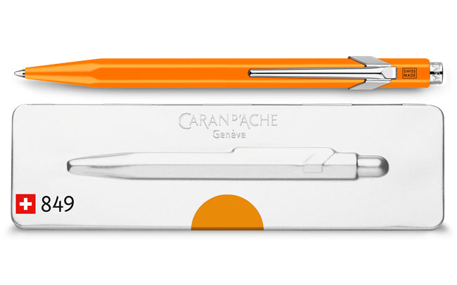 Caran d-Ache Caran d'Ache Kugelschreiber – Orange Fluo, Aluminium