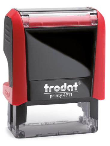 Trodat Printy 4911 – Selbstfärbender Wortstempel, Text Bezahlt, Deutsch – Abdruck 38 × 14 mm – rot