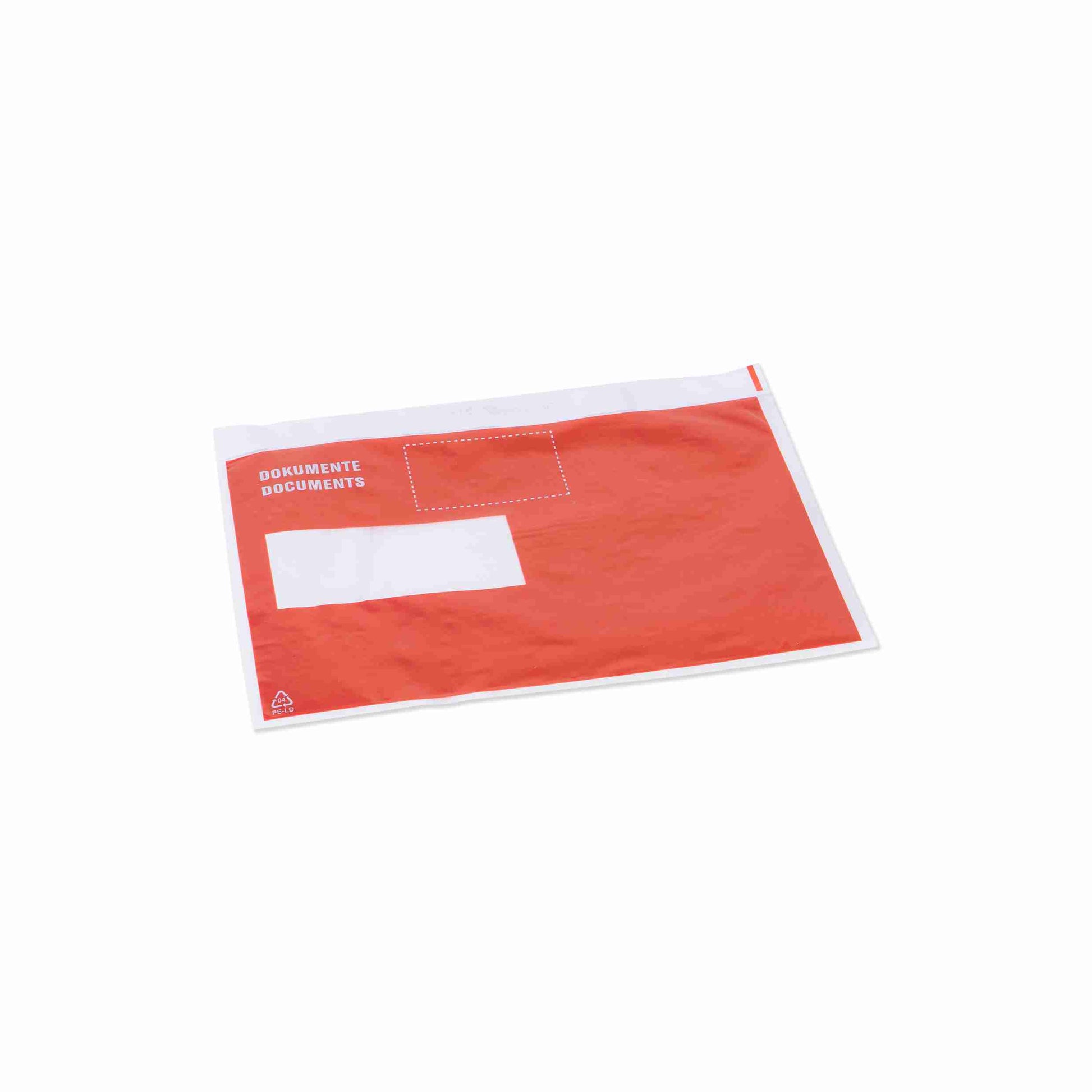 Model Dokumententasche – C5, Fenster links, Folie, rot – 1 Pack (250 Stk.)