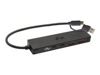 i-tec USB-Hub – 2× USB-A, 2× USB-C, für Windows/Mac/ChromeOS