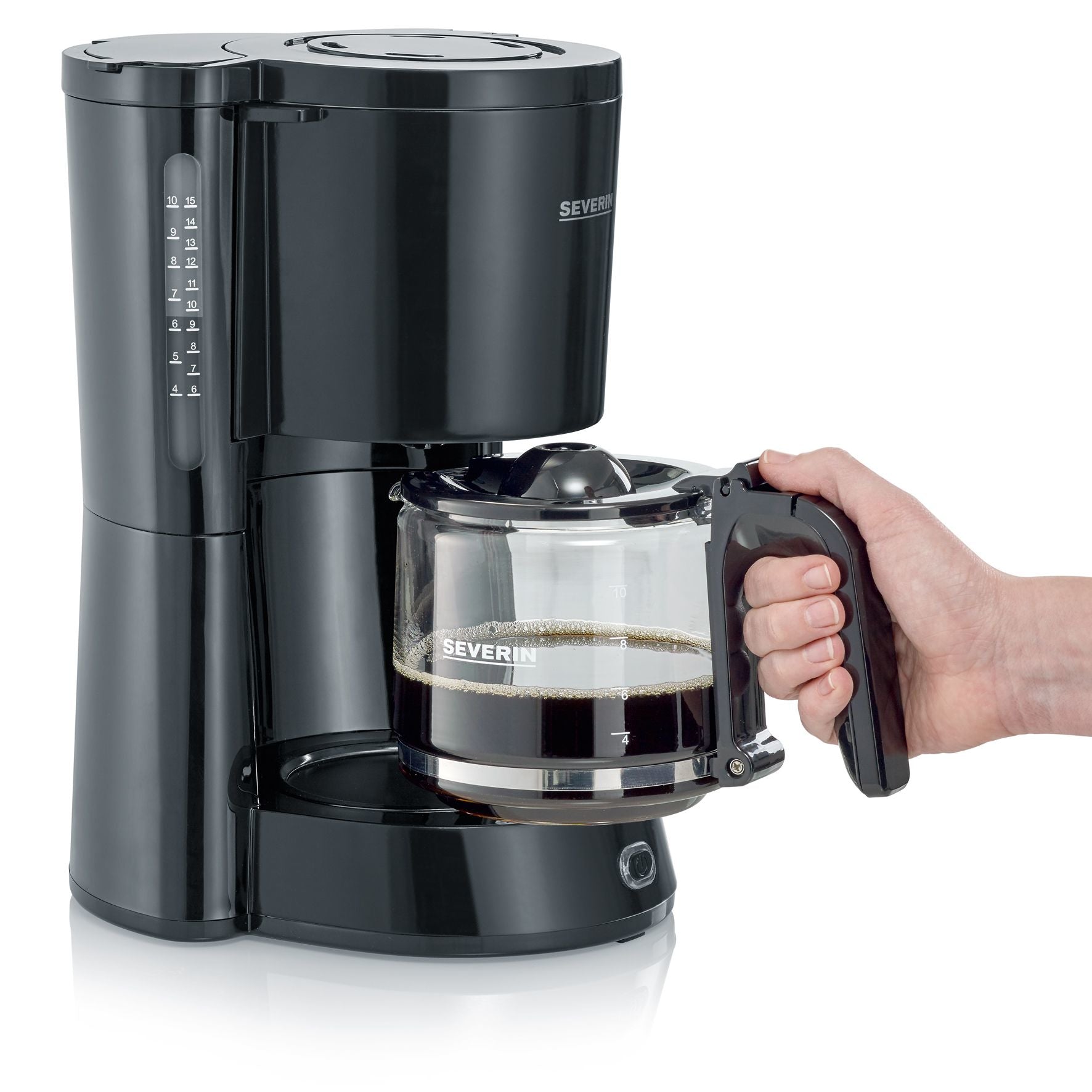 Severin KA4815 Filterkaffeemaschine – 10 Tassen, 1,25 l, Einwegfilter, Schwarz
