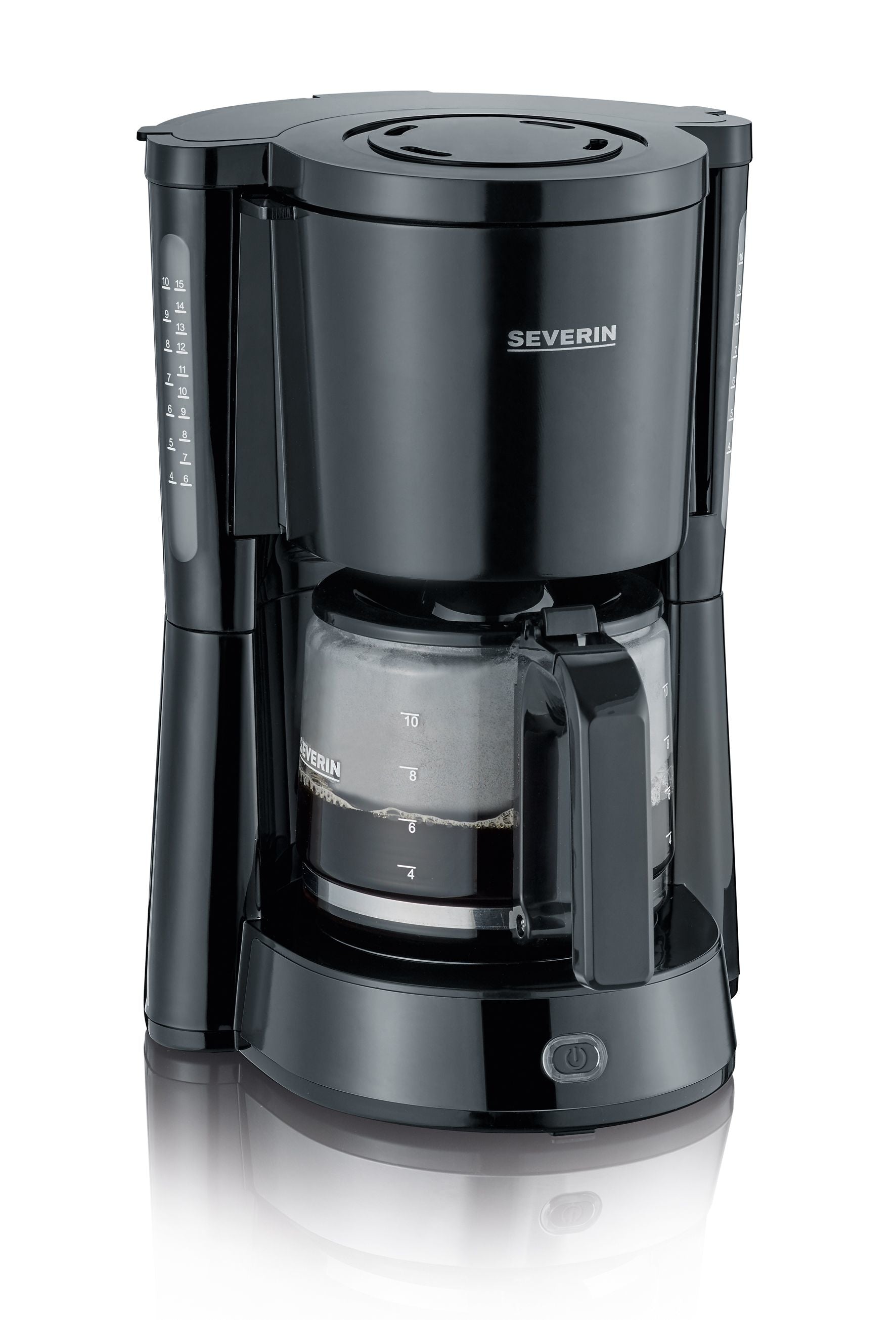 Severin KA4815 Filterkaffeemaschine – 10 Tassen, 1,25 l, Einwegfilter, Schwarz