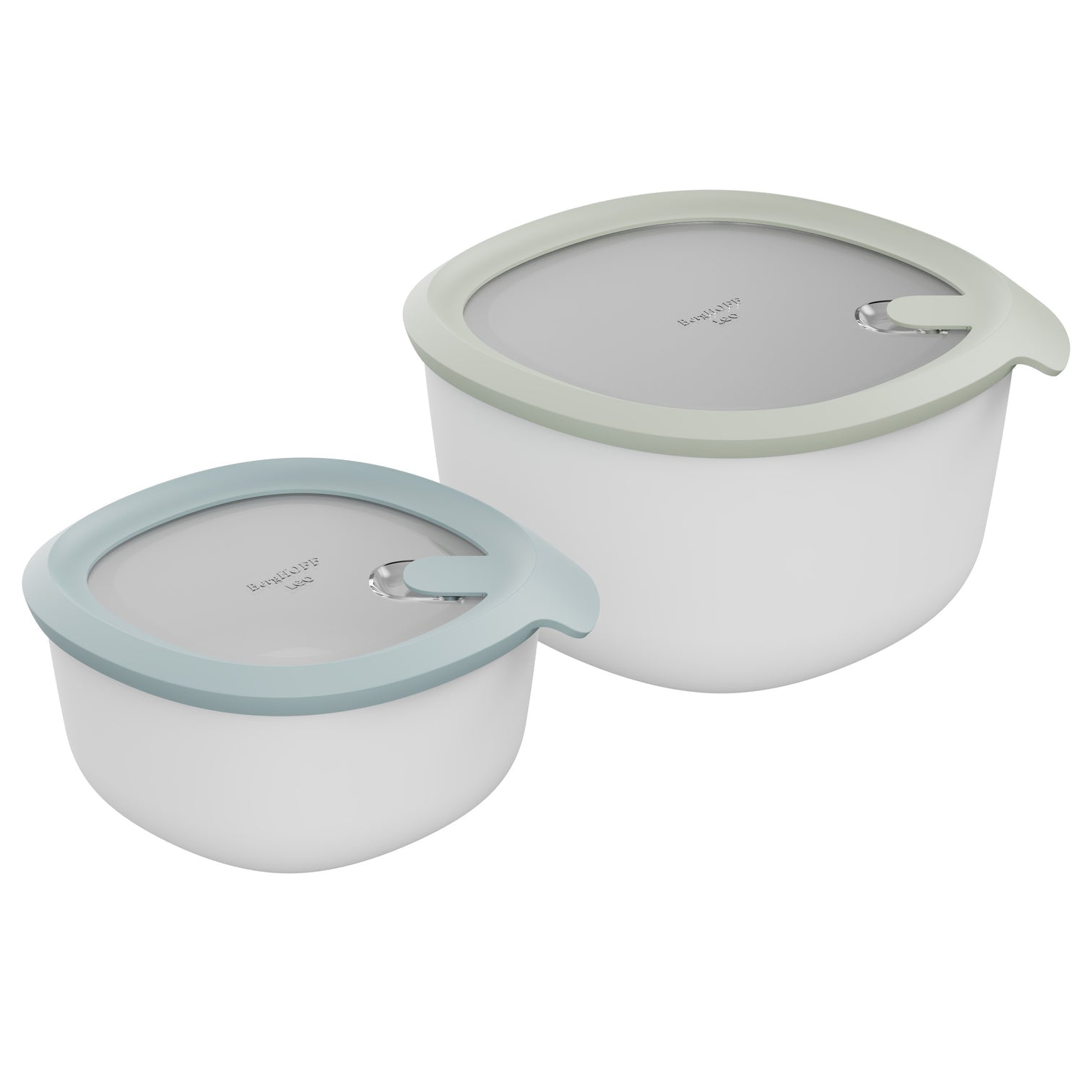 BergHOFF Aufbewahrungschale Leo – 2er Set, 19,6 × 15,6 × 11,4 cm, Kunststoff, mit Deckel