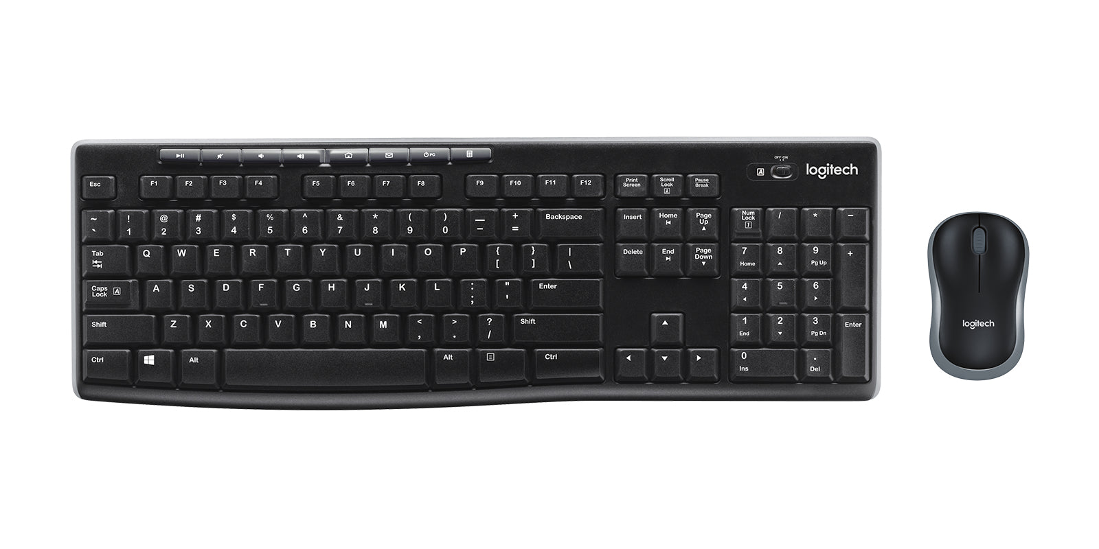 Logitech MK270 – Tastatur, für Windows 10, Windows 8, Windows 7, schwarz