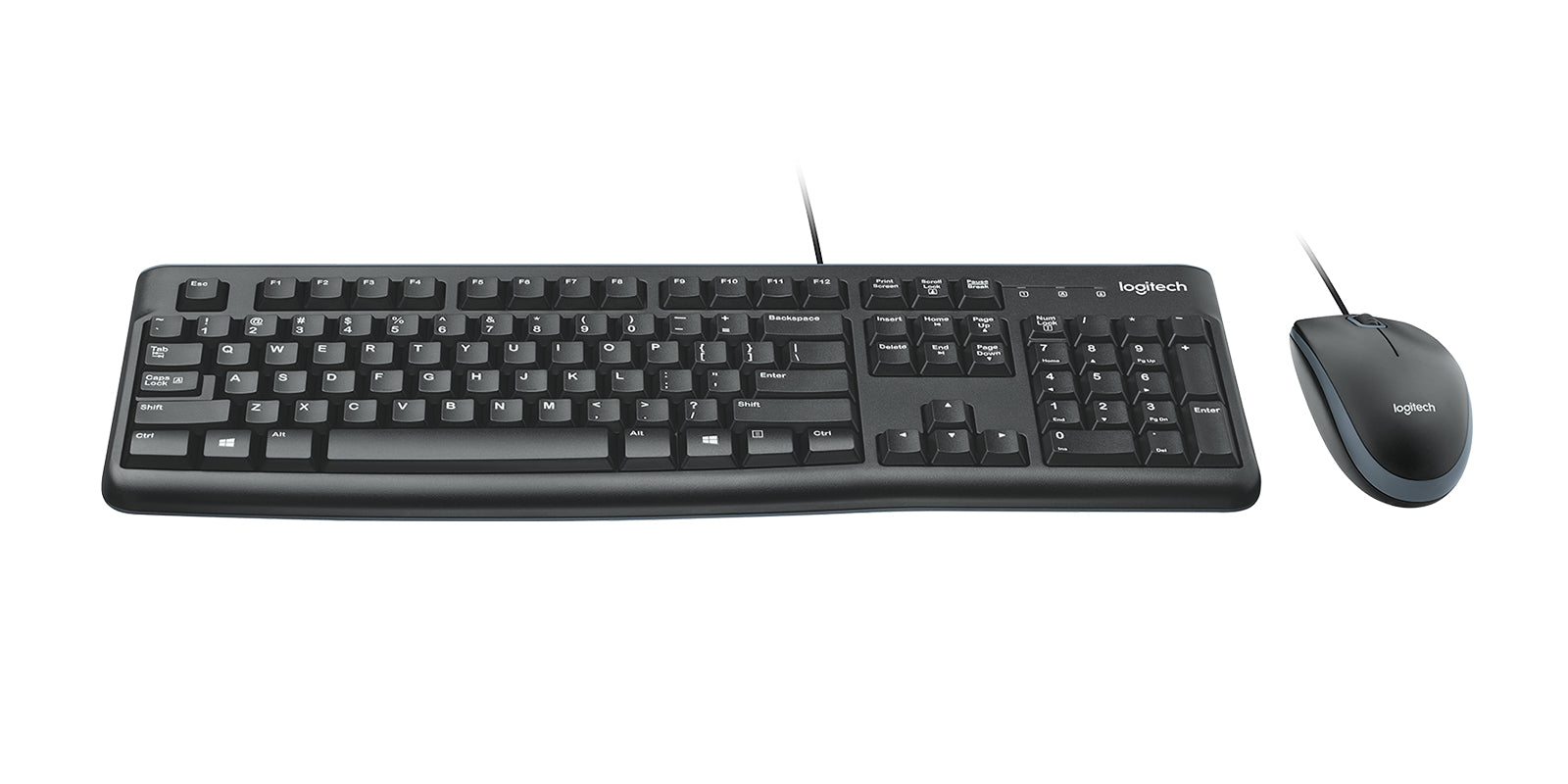Logitech MK120 – Tastatur- und Maus-Set – kabelgebunden, USB – Griechisch – schwarz