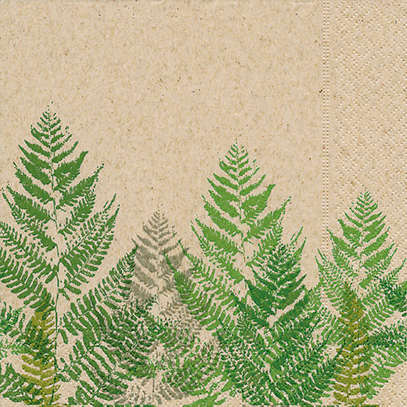 Paper + Design Servietten Farn – 33 × 33 cm, 3-lagig – 20 Stück