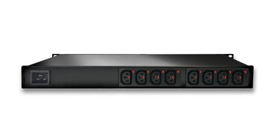 Güde Gude 8035-2 – Rack-PDU pro Ausgang messbar, geschaltet, 8× IEC C13, 16 A, Stecker IEC C19, 1U horizontal, 3,6 kW