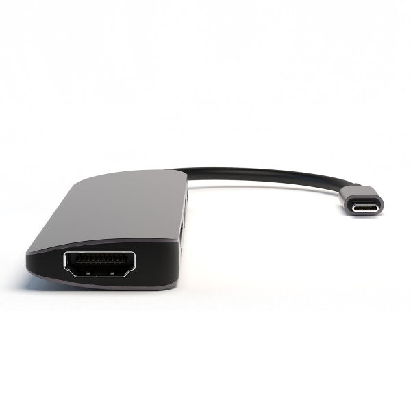 4smarts 4S468782 Multiport-Adapter – USB-C, 1× HDMI, 2× USB-A, 100 W PD, SD/microSD, für Geräte mit USB-C