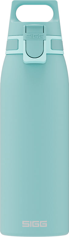 SIGG Shield One Trinkflasche 1 l – Edelstahl, Druckknopfdeckel, Türkis