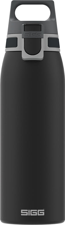 SIGG Shield One Trinkflasche 1 l – Edelstahl, Druckknopfdeckel, Schwarz