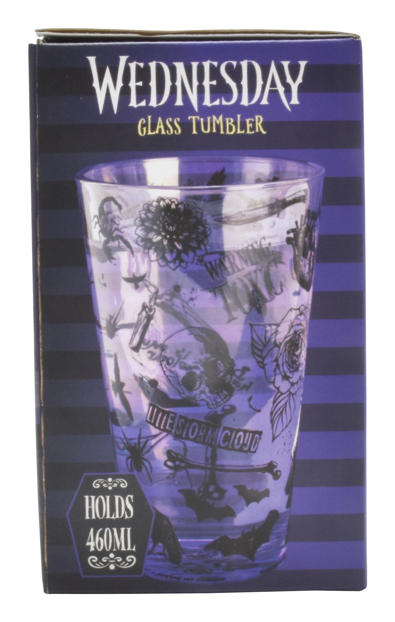 Thumbs Up Trinkglas Wednesday – 460 ml, Ø 8,7 cm, H 14,8 cm, Glas, Mehrfarbig