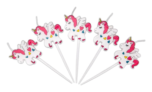 Städter Geburtstagskerzen Einhorn – mehrfarbig – 30 × 75 mm – 5 Stk