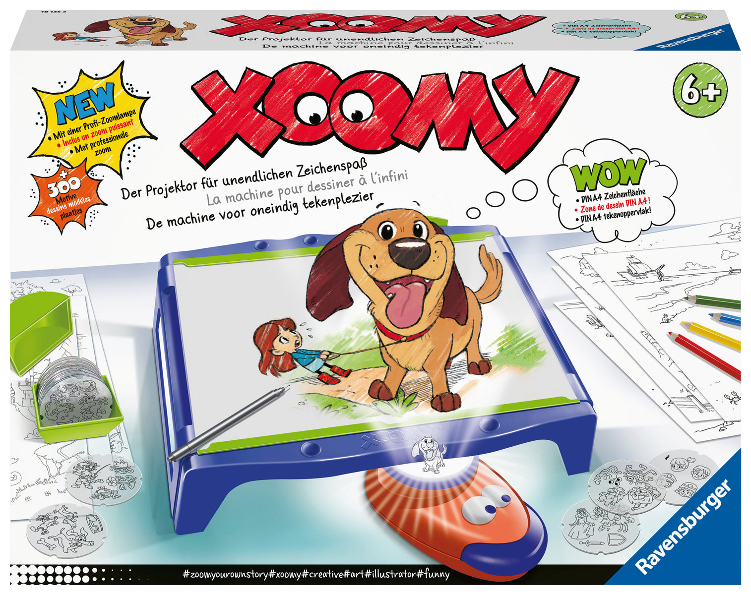Ravensburger XOOMY Maxi A4 Tisch – Maltafel-Set – 27 × 37 × 9 cm – ab 6 Jahren
