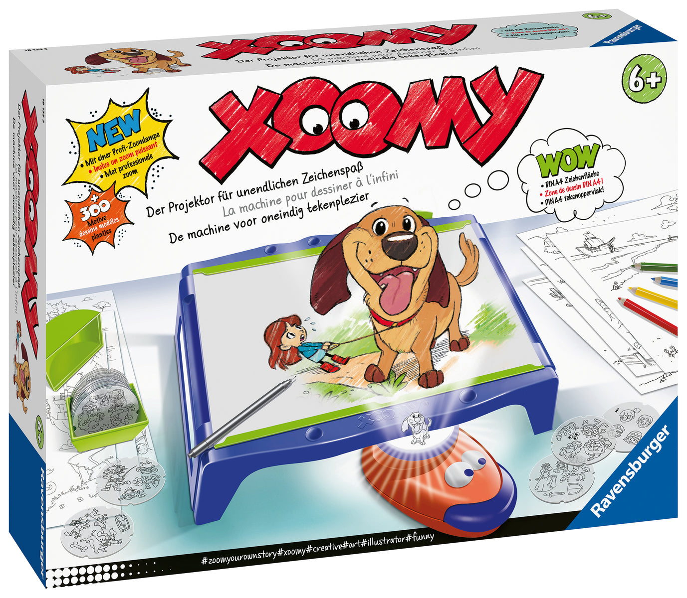 Ravensburger XOOMY Maxi A4 Tisch – Maltafel-Set – 27 × 37 × 9 cm – ab 6 Jahren
