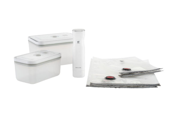 ZWILLING Vakuumbehälter-Set GlasBox M/L – 4 l Gesamt, 7 Stk., Glas, Weiss