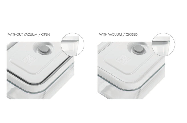 ZWILLING Vakuumbehälter-Set GlasBox M/L – 4 l Gesamt, 7 Stk., Glas, Weiss