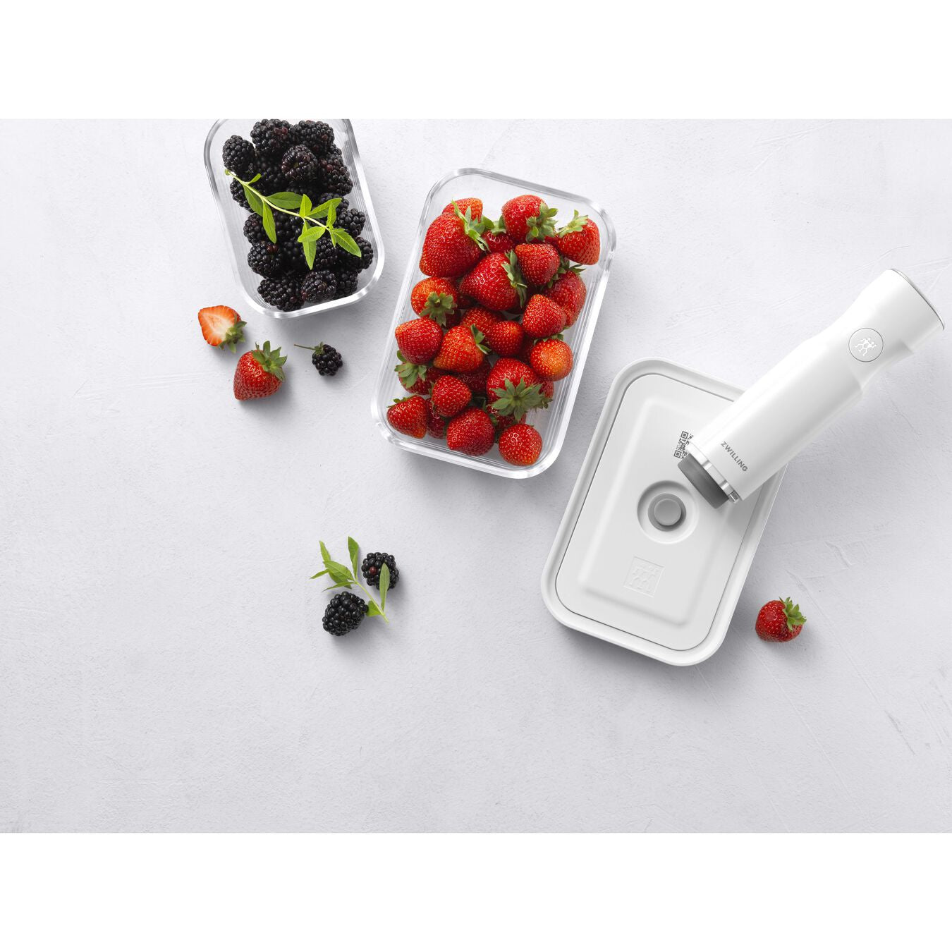 ZWILLING Vakuumbox Glas Fresh & Save – 350 ml, 750 ml, 1,6 l, für Vakuumierer, 3 Stk., Glas, Transparent
