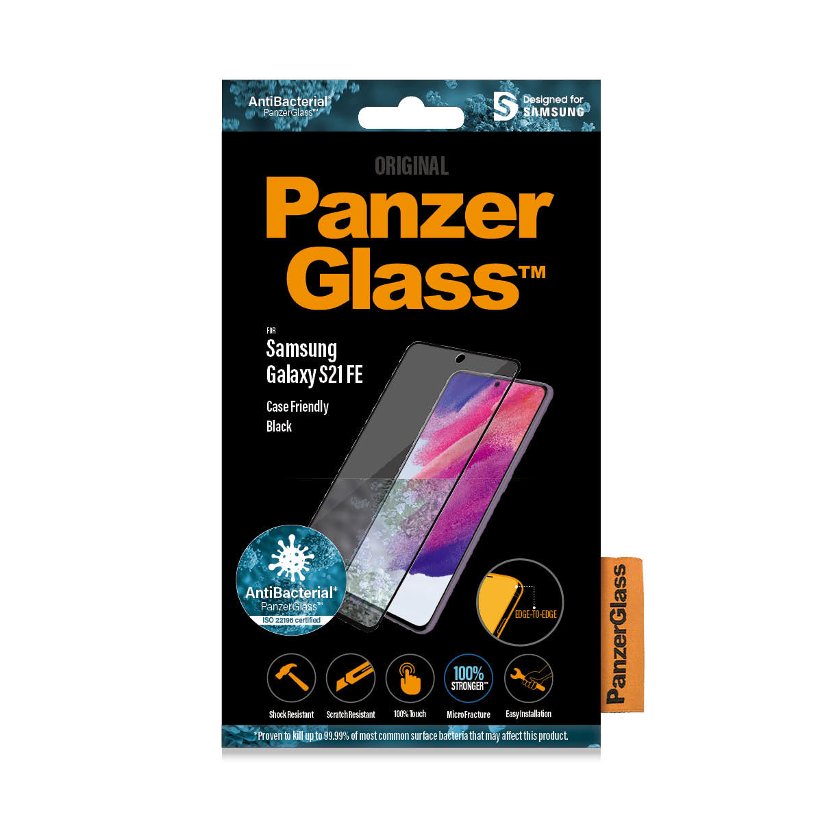 PanzerGlass Displayschutzglas – für Samsung Galaxy S21 FE, Hartglas, Transparent – 1er-Pack