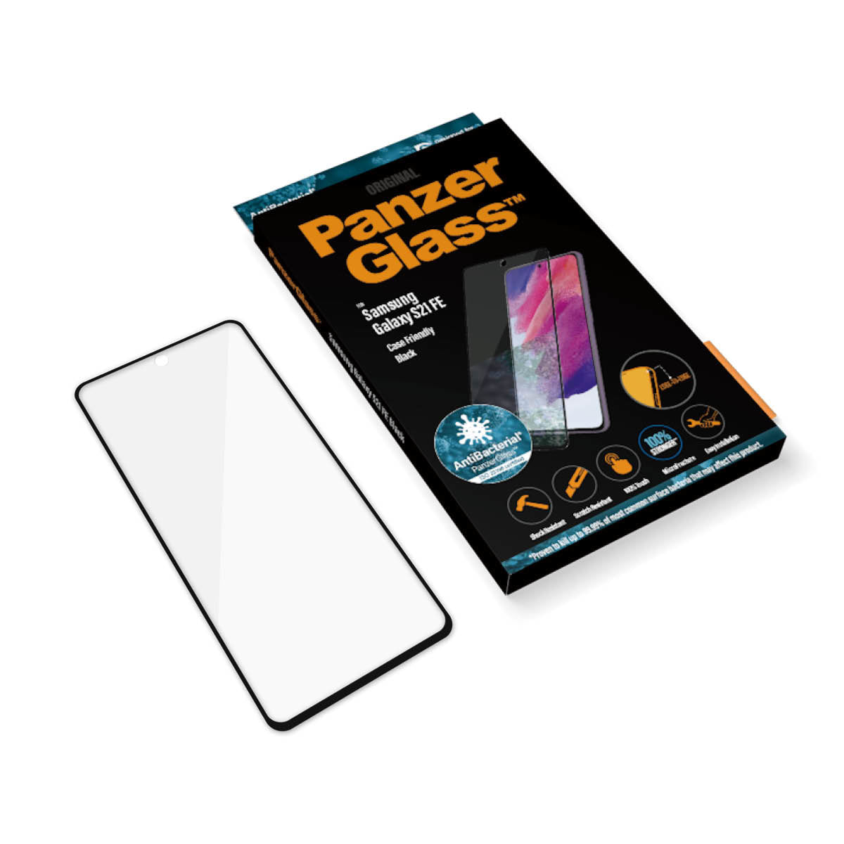 PanzerGlass Displayschutzglas – für Samsung Galaxy S21 FE, Hartglas, Transparent – 1er-Pack