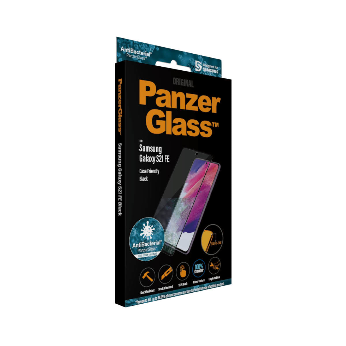 PanzerGlass Displayschutzglas – für Samsung Galaxy S21 FE, Hartglas, Transparent – 1er-Pack