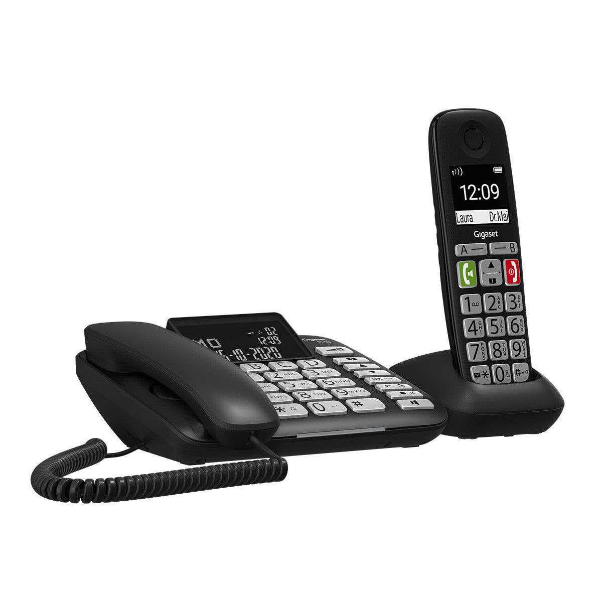 Gigaset DL780 Plus – DECT-Telefon, Seniorentelefon, Freisprecheinrichtung, 99 Einträge, Schwarz
